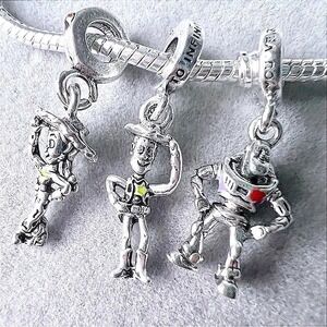 Disney Toy Story Woody Buzz Lightyear Jessie European Charm Set Bracelet